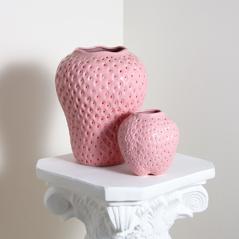 Strawberry Vase Ceramic Decoration Style Good-looking High-grade Hydroponic
