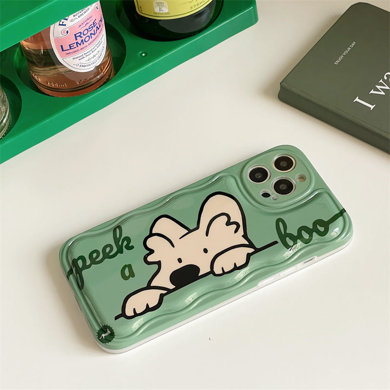Cute Puppy Green Air Cushion Phone Case