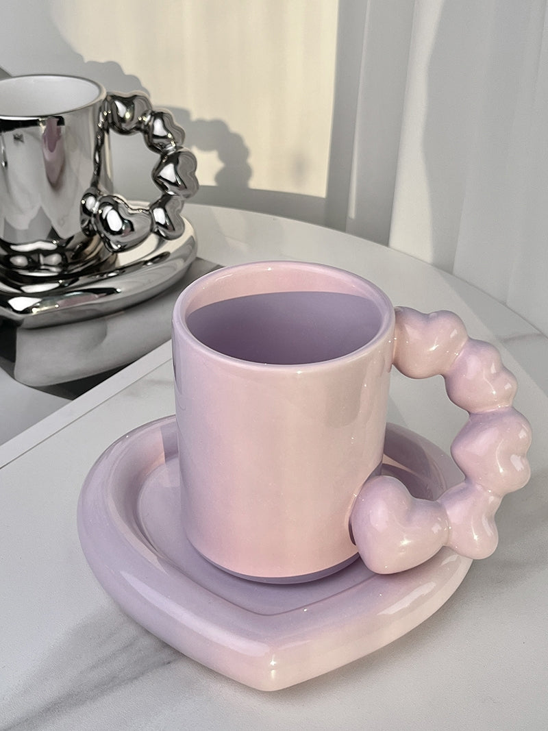 Mug Ceramic Coffee Cup And Saucer Set